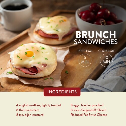 Sargento® Reduced Fat Swiss Sliced Cheese Perspective: left