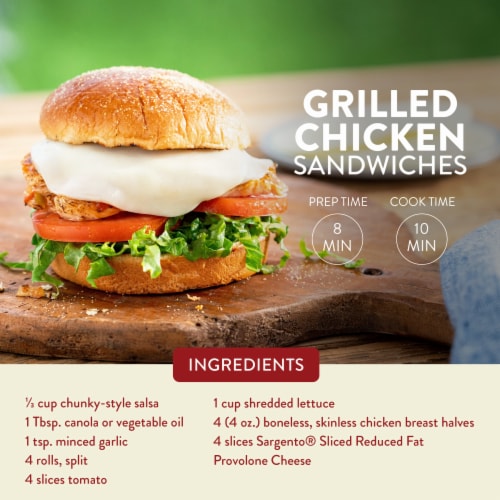 Sargento® Reduced Fat Provolone Sliced Cheese Perspective: left