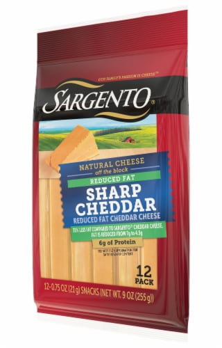 Sargento® Reduced Fat Sharp Cheddar Cheese Sticks Perspective: left