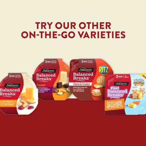 Sargento® Balanced Breaks Double Cheddar Cheese Dried Cranberries & Salted Walnuts Snacks Perspective: left