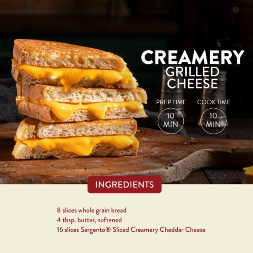 Sargento® Creamery Cheddar Sliced Cheese Perspective: left