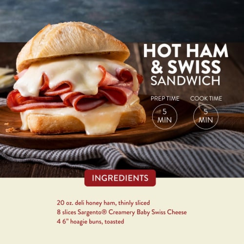 Sargento® Creamery Sliced Baby Swiss Natural Cheese Perspective: left
