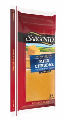 Sargento® Sliced Mild Natural Cheddar Cheese Perspective: left