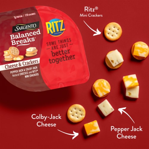 Sargento® Balanced Breaks® Pepper-Jack and Colby-Jack Cheese with Ritz® Crackers Perspective: left