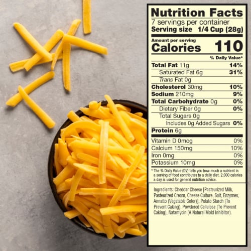 Sargento® Creamery Shredded Natural Cheddar Cheese Perspective: left