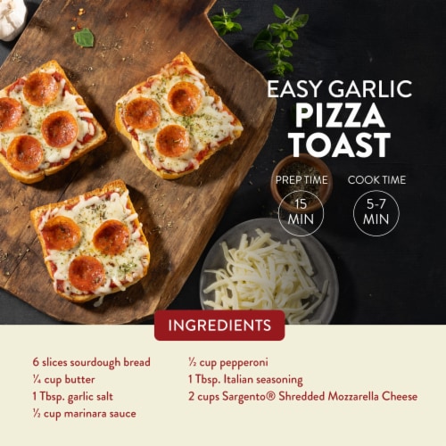 Sargento® Off the Block Mozzarella Shredded Cheese Perspective: left