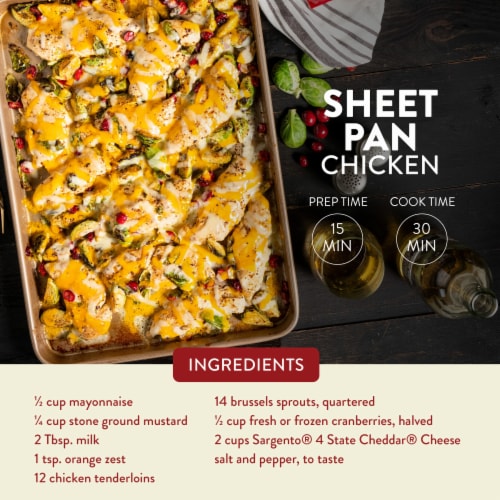 Sargento® Off the Block 4 State Cheddar Shredded Cheese Perspective: left