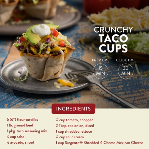 Sargento® Off the Block Traditional Cut 4 Cheese Mexican Blend Natural Cheese Shreds Perspective: left