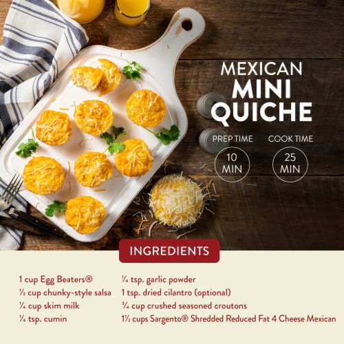 Sargento® Reduced Fat 4 Cheese Mexican Shredded Cheese Traditional Cut Perspective: left