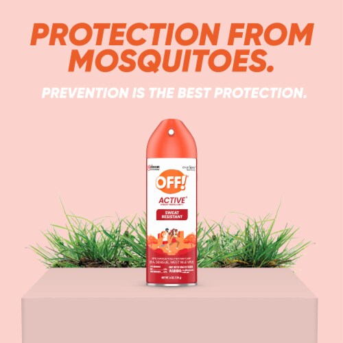 OFF! Active Insect Repellent I, Sweat Resistant Mosquito Spray with DEET, 6 oz Perspective: left