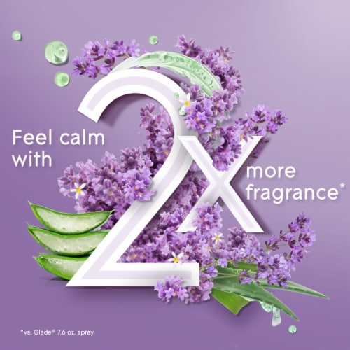 Glade® Tranquil Lavender & Aloe™ Aerosol Spray Perspective: left