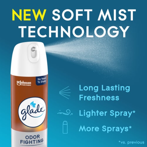 Glade Odor Fighting Soft Mist Air Freshener Room Spray, Cashmere Woods, 8.0oz, 1pk Perspective: left