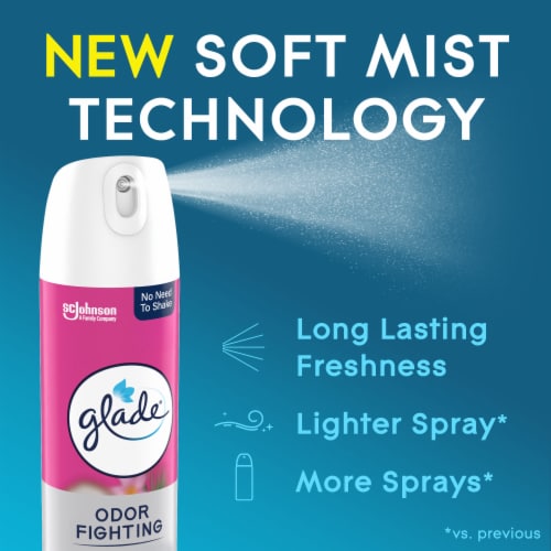 Glade Odor Fighting Soft Mist Air Freshener Room Spray, Exotic Tropical Blossoms Perspective: left