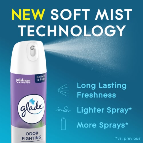 Glade Odor Fighting Soft Mist Air Freshener Room Spray, Tranquil Lavender & Aloe, 8.0oz, 1pk Perspective: left