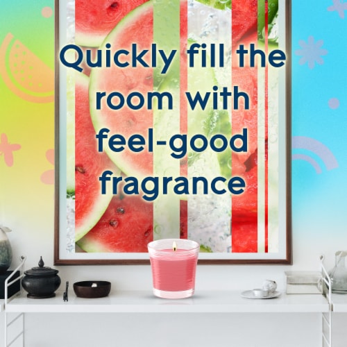 Glade Candles, Wonder Melon Limited Edition, 8.16 oz Total, 2 Pack Perspective: left