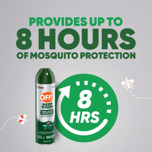 OFF! Deep Woods Insect Repellent V, Outdoor Mosquito, Tick & Fly Spray, 9 oz Perspective: left