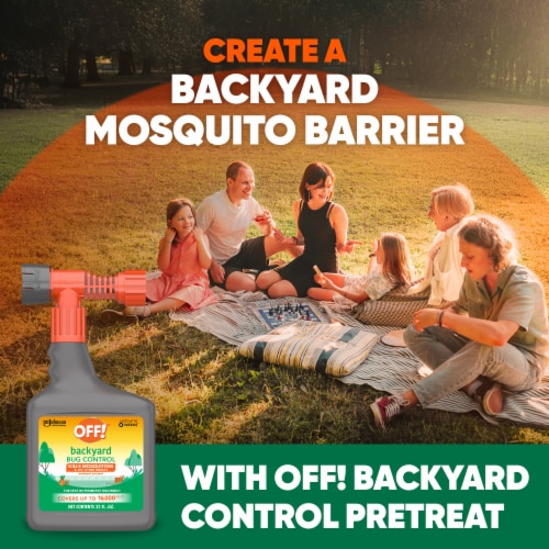 OFF! Backyard Bug Control Pretreat, Insect Control Treatment with Hose Spray, 32 oz Perspective: left