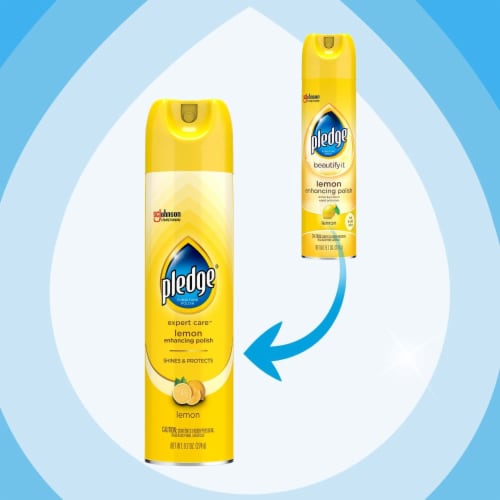 Pledge® Expert Care™ Lemon Enhancing Polish Spray Perspective: left