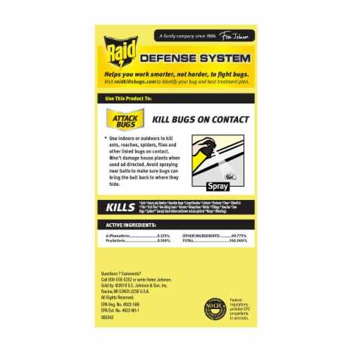 Raid clearance spray spiders