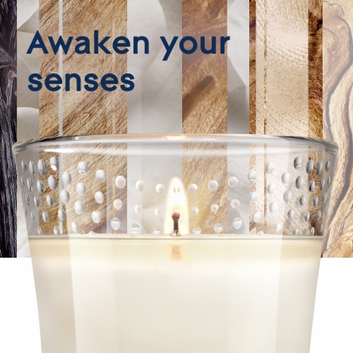 Glade® Candle Jar Air Freshener Sheer Vanilla Embrace Fragrance Infused with Essential Oils Perspective: left