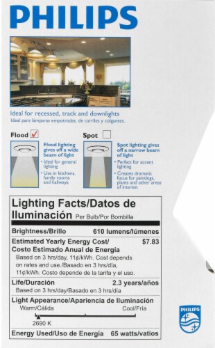 Philips 65-Watt BR30 Incandescent Light Bulb Perspective: left