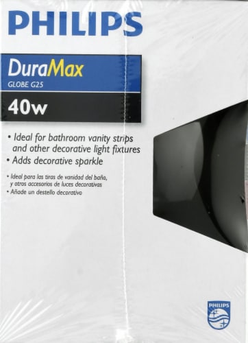 Philips DuraMax 40-Watt Medium Base G25 Globe Light Bulbs Perspective: left