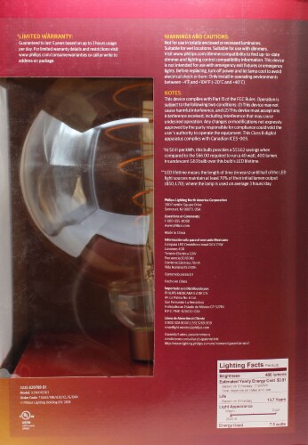 Philips 7.5-Watt G63 Vintage LED Light Bulb Perspective: left