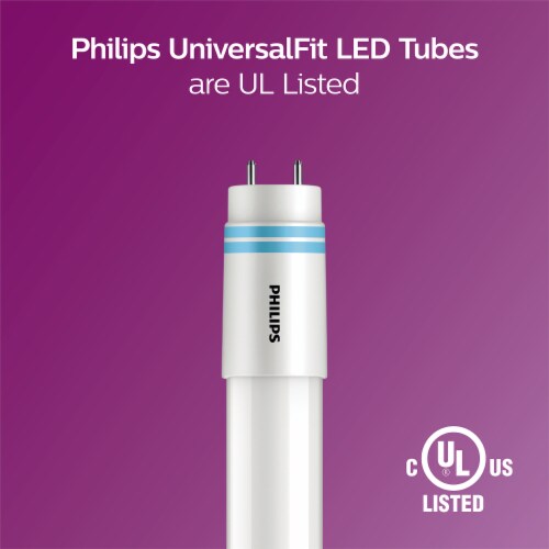 Philips 16-Watt (32-Watt) T8 Universal Fit Light Bulb - Cool White (4000K) Perspective: left