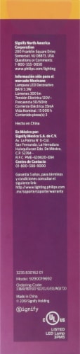 Philips 3.3-Watt (40-Watt) Candelabra Base Bent Tip Candle LED Light Bulbs Perspective: left