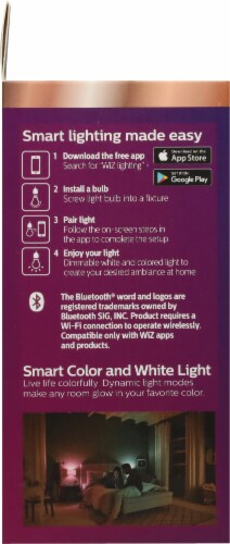 Philips Smart Wi-Fi® 8.8W LED Full Color Light Bulb Perspective: left