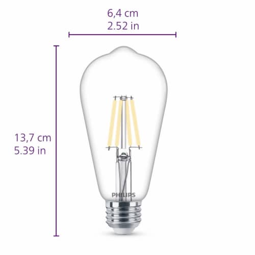 Philips 4.4-Watt (40-Watt) Medium Base ST19 Vintage LED Light Bulbs Perspective: left