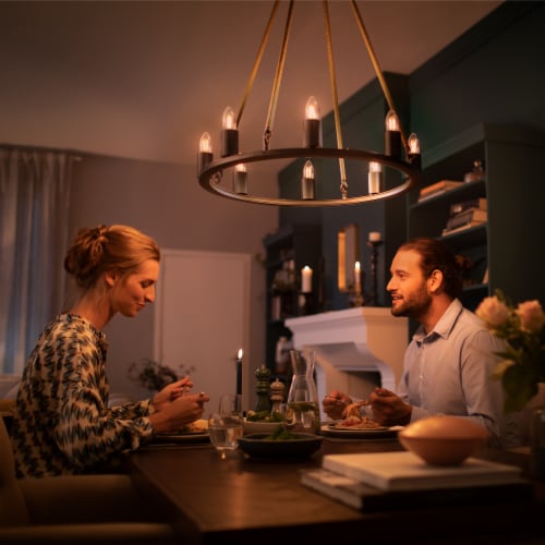 Philips 3.3-Watt (40-Watt) BA11 Candelabra Base LED Light Bulbs Perspective: left