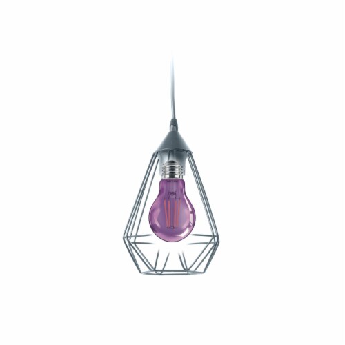 Philips 4-Watt (40-Watt) A19 LED Purple Party Light Bulb Perspective: left