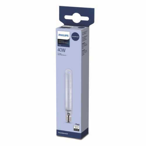 Philips 40-Watt T6.5 Incandescent Dimmable Light Bulb - Soft White (2700K) Perspective: left