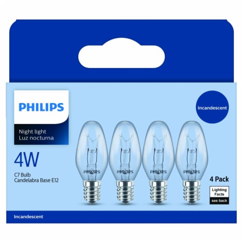 Philips 25-Watt C7 Incandescent Light Bulb - Soft White (2700K) Perspective: left