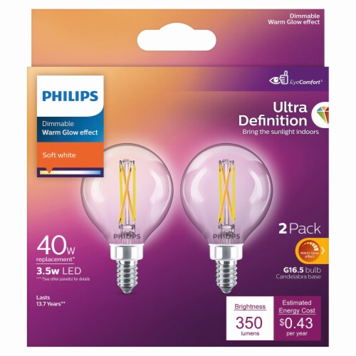 Philips 40-Watt Globe LED Light Bulbs Perspective: left