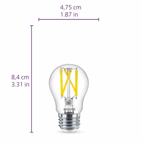 Philips 6.6-Watt (60-Watt) A15 LED Dimmable Flicker Free Light Bulb - Soft White (2700K) Perspective: left