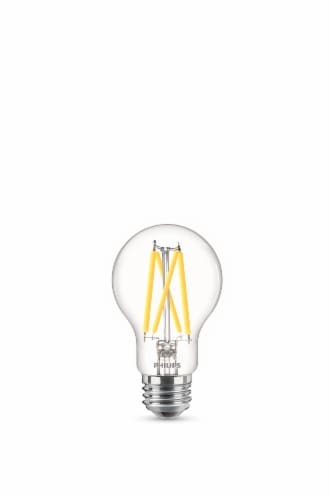 Philips 8-Watt (60-Watt) A19 LED Dimmable Flicker Free Light Bulb - Daylight (5000K) Perspective: left