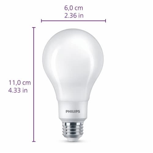 Philips 7-Watt (60-Watt) A19 LED White Dial Light Bulb - 5 Shades of White Perspective: left