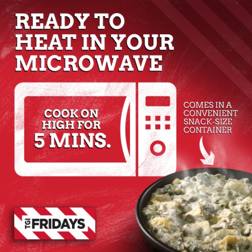 TGIF Spinach & Artichoke Cheese Dip Value Pack Frozen Snack Perspective: left