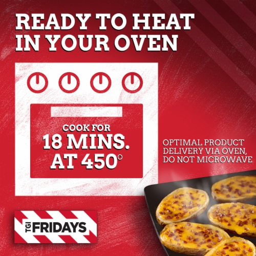 TGIF Loaded Cheddar & Bacon Potato Skins Value Size Frozen Snacks Perspective: left