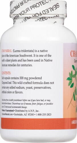 Arizona Natural Products Chaparral Capsules Perspective: left