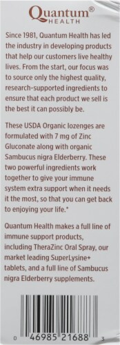 Quantum Health® Therazinc® Elderberry Raspberry Dietary Supplement Perspective: left