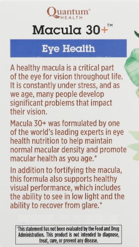 Quantum® Health Macula 30+™ Eye Health Softgels Perspective: left