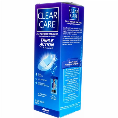 Alcon Clear Care Triple Action Cleaning & Disinfecting Solution Perspective: left