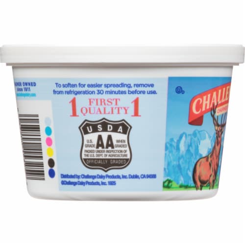Challenge® Unsalted Whipped Butter Tub Perspective: left