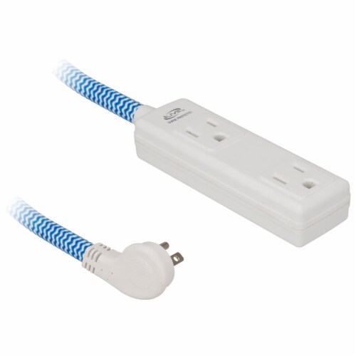 iLive 3-Outlet Fabric Power Cord Perspective: left