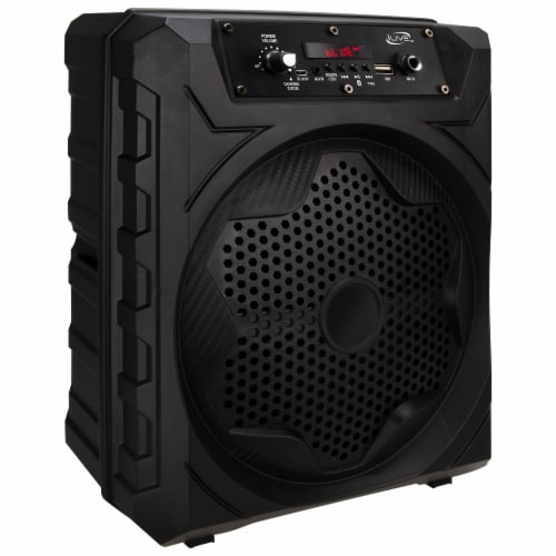 iLive Bluetooth Party Speaker with Microphone - Black Perspective: left