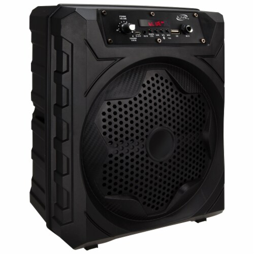 iLive Bluetooth Party Speaker with Microphone - Black Perspective: left