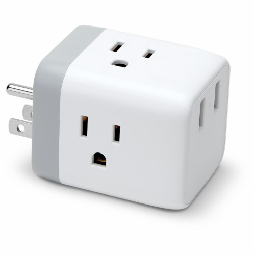 iLive AC Cube 3-AC & 2-USC Sockets Perspective: left